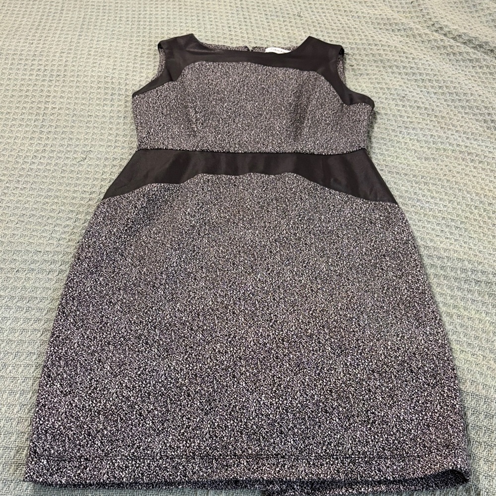 Calvin Klein Black and Gray Mini Dress
